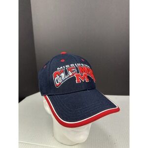 Ole Miss Rebels Hat Cap Blue Strap‎ Back Top of the World NCAA Football Cap-NEW